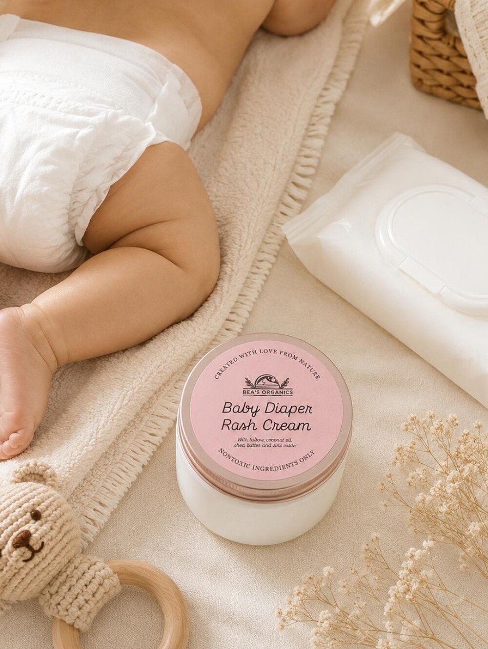 Gentle Baby Diaper Rash Cream _ Organic Ingredients